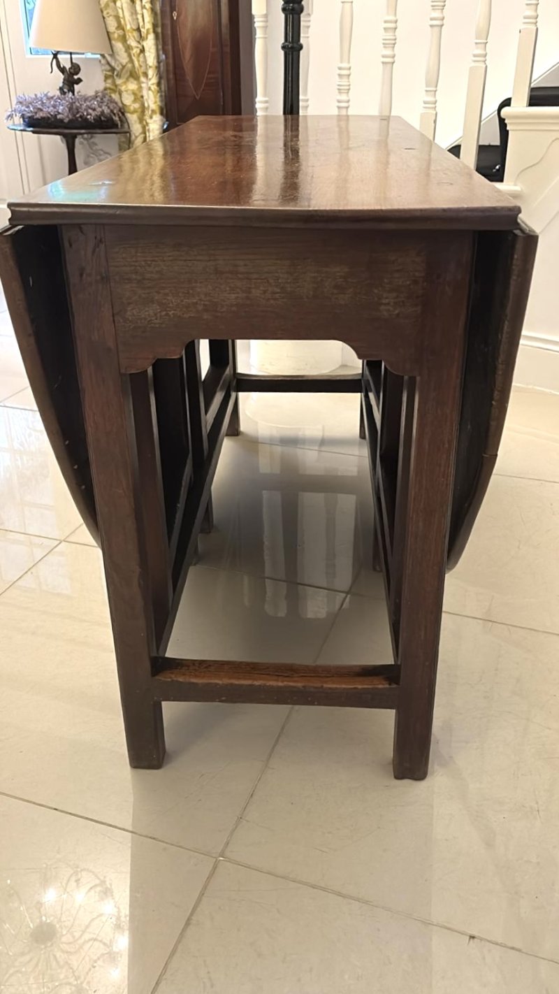 Large Superb Quality Antique 17th Century Oak Gateleg Dining Table - Image 9